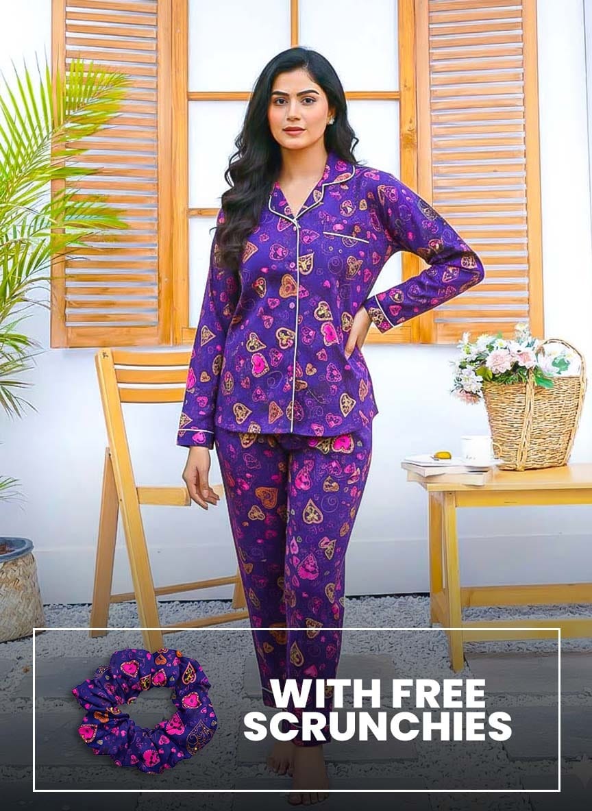 Imported Booski Linen Outfit with Scrunchie - 04