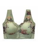 Wireless Front-Closure Padded Bra - Florvya Green