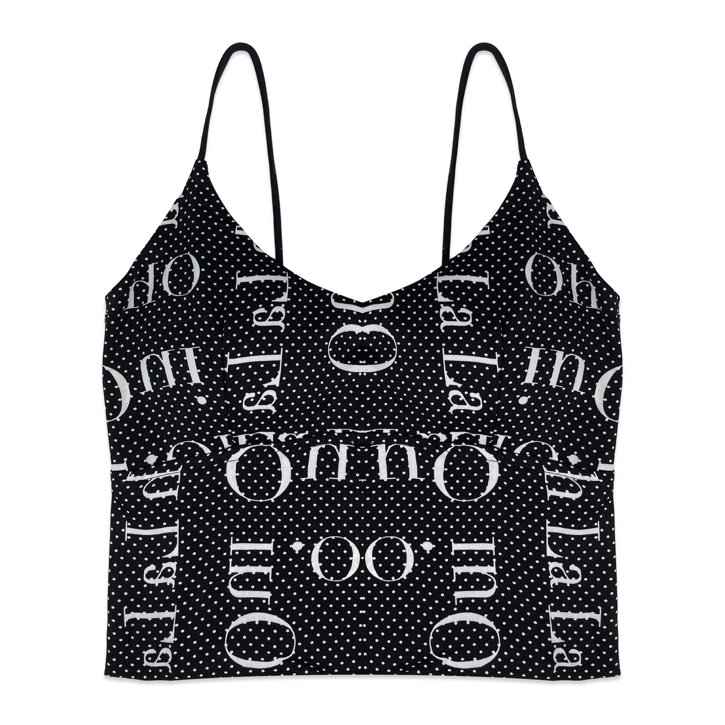 Bralette - Dots Strappy Black