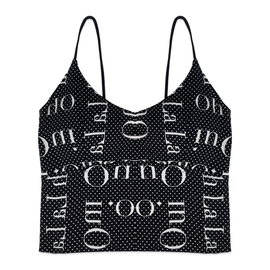Bralette - Dots Strappy Black