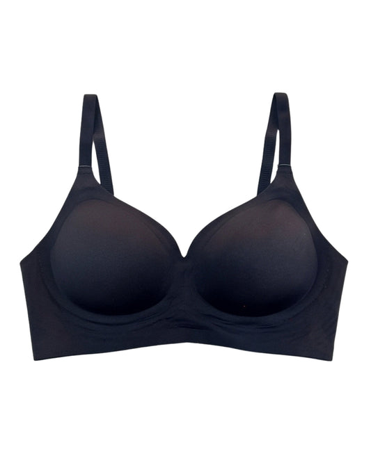 Padded Seamless Soft Bra - Black