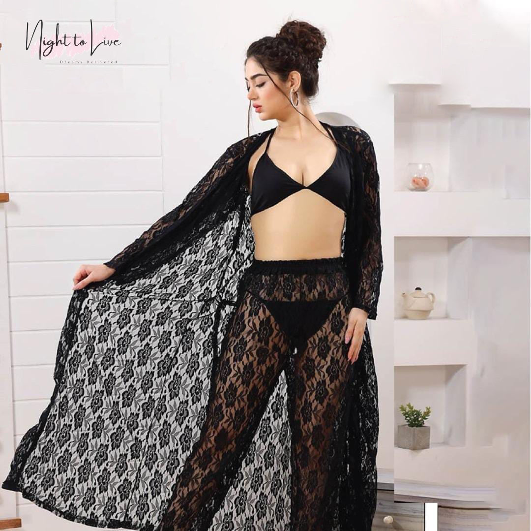 4 Piece Bridal Night Suit