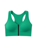 Sylas Zipper Pushup Sports Bra Green