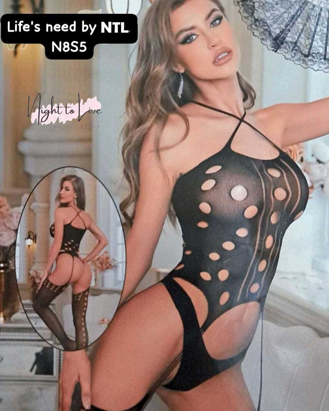 Mesh Fishnet Bodystocking Lingerie (N-T-L-107)
