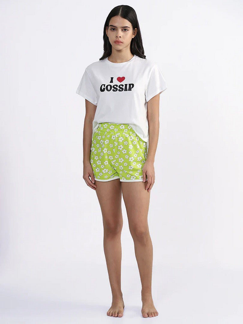 Gossip Printed T-Shirt with Short Night Suit