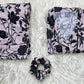 Printed Pajama Shirt Set with Matching Scrunchies 🌸
