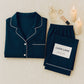 Silk PJ Set - NAVY BLUE