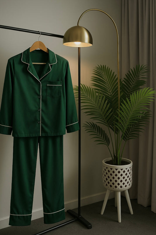 Silk PJ Set - GREEN