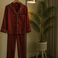 Silk PJ Set - MEHROON