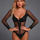 Mesh Fishnet Diamond Bodystocking Lingerie (N-T-L-71)