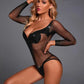 Mesh Fishnet Diamond Bodystocking Lingerie (N-T-L-72)