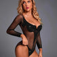 Mesh Fishnet Diamond Bodystocking Lingerie (N-T-L-74)