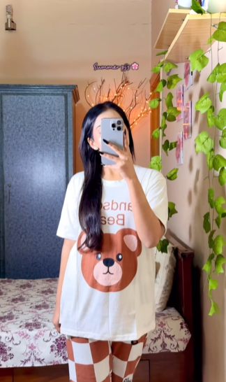 Handsome Bear Printed Night Suit