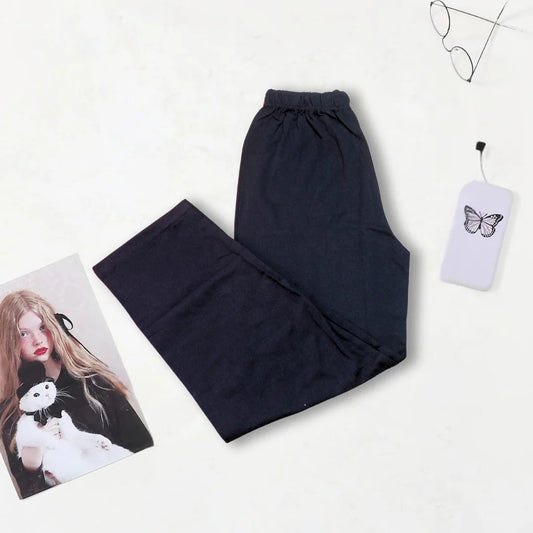 Simple Black Soft Cotton Pajama For Women