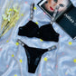 Wired Rhinestone Strap Bra & Panty Set – 1st Copy of Victoria's Secret - 060