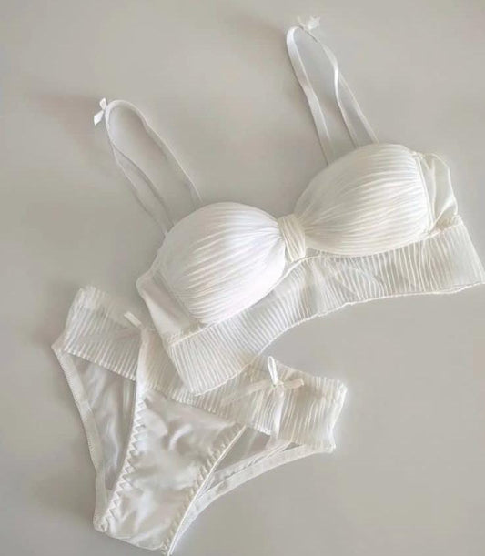 New High-Quality Rainbow Style Soft Thin-Pad Bra & Panty Set - 080