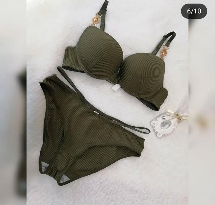 Imported Premium Bra & Panty Set with Beads – Soft Padded