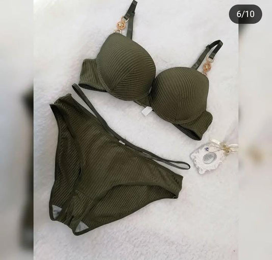 Imported Premium Bra & Panty Set with Beads – Soft Padded