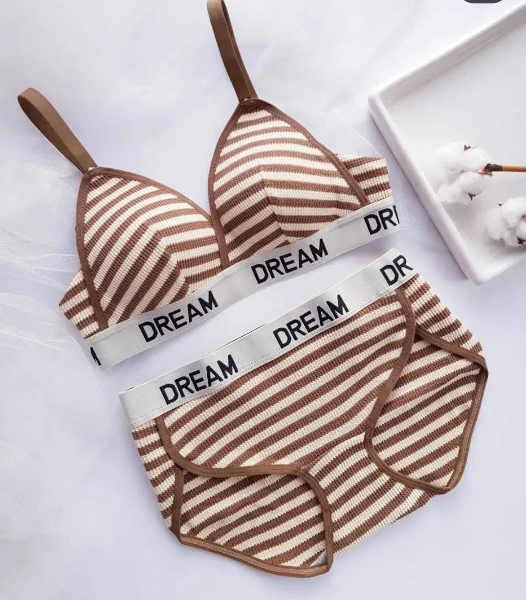 Imported Premium Sexy Dream Knit Line Design Bra & Panty Set – Soft & Stylish - 085