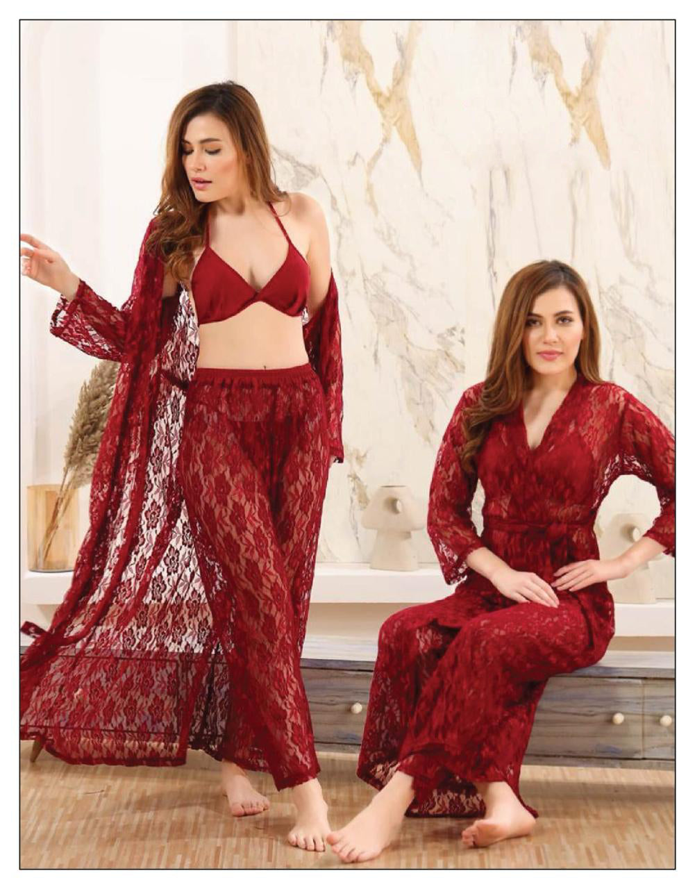 Premium 4-Piece Imported Net Set – Free Size - 0754