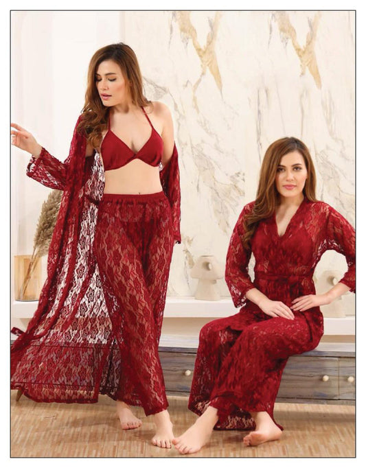 Premium 4-Piece Imported Net Set – Free Size - 0754