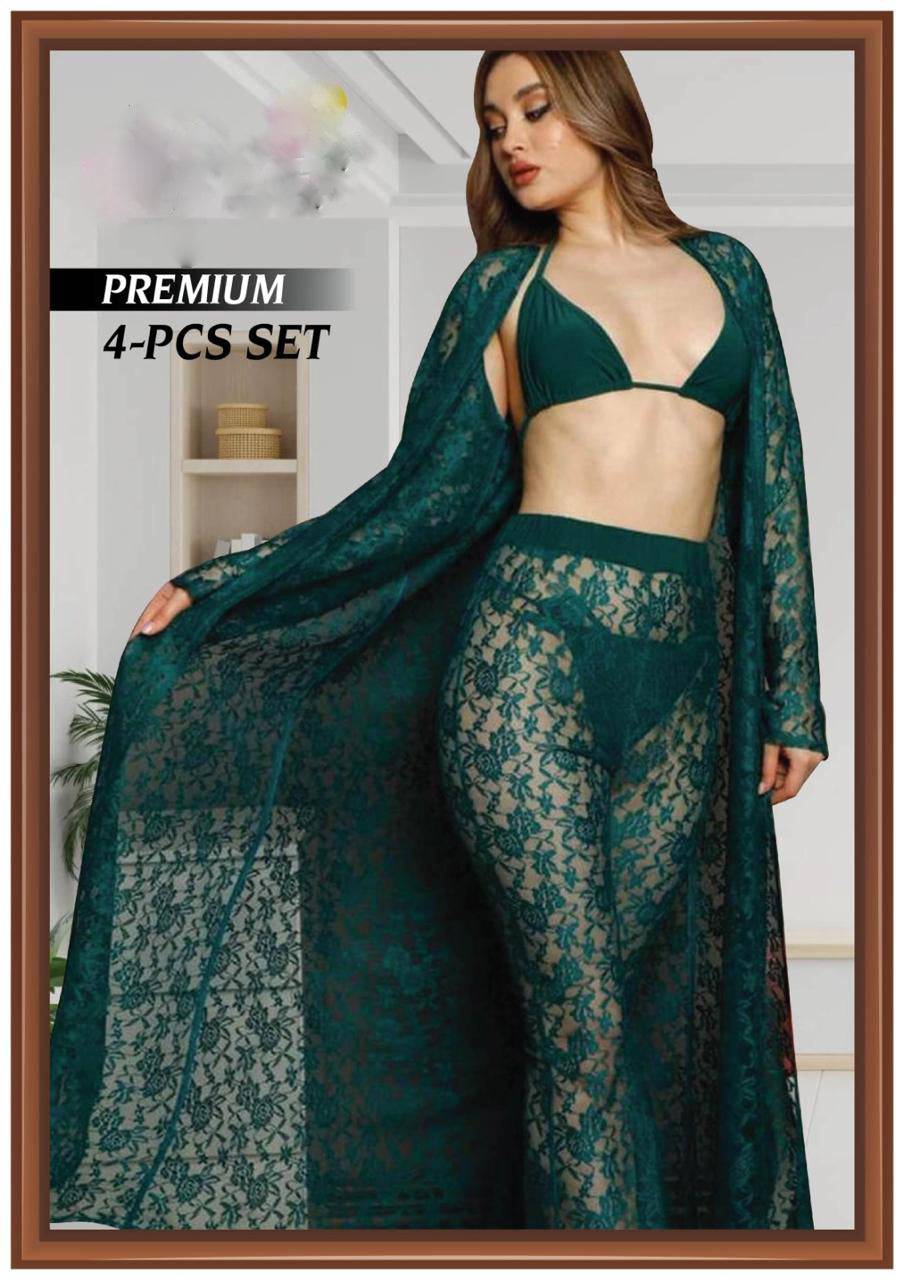 Premium 4-Piece Imported Net Set – Free Size - 0756