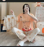 Soft Cotton Jersey 3 PCs Night Suit - 0015