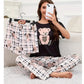 Soft Cotton Jersey 3 PCs Night Suit - 0010