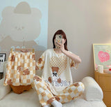 Soft Cotton Jersey 3 PCs Night Suit - 009