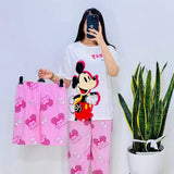 Soft Cotton Jersey 3 PCs Night Suit - 007