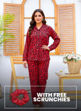 Imported Booski Linen Outfit with Scrunchie  - 016