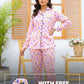 Imported Booski Linen Outfit with Scrunchie  - 013