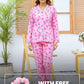 Imported Booski Linen Outfit with Scrunchie  - 010