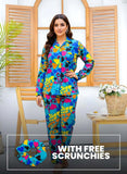 Imported Booski Linen Outfit with Scrunchie  - 09
